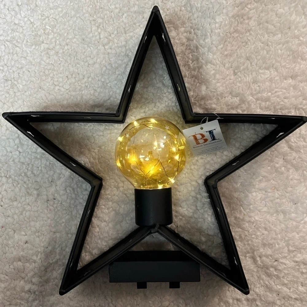 BI Country Rustic Black Star LED Indoor/Outdoor Light
